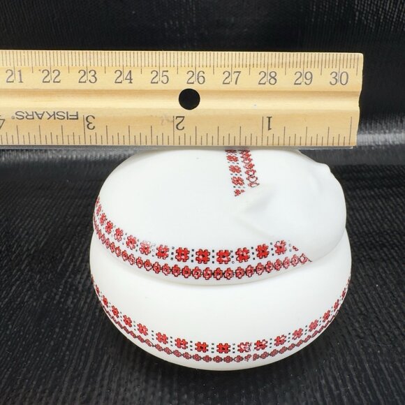 1980s Takahashi Ceramic Trinket Holder Smiling Sleeping Cat Jewelry Holder VTG - Picture 2 of 12